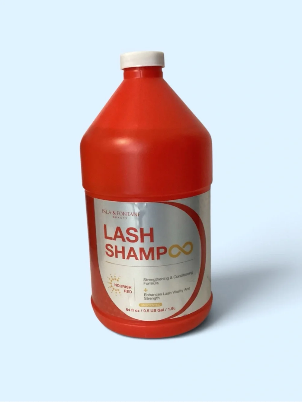 Lash Shampoo NEW ISLA & FONTANE Nourish Red Formula 64 oz Salon Bulk Sealed